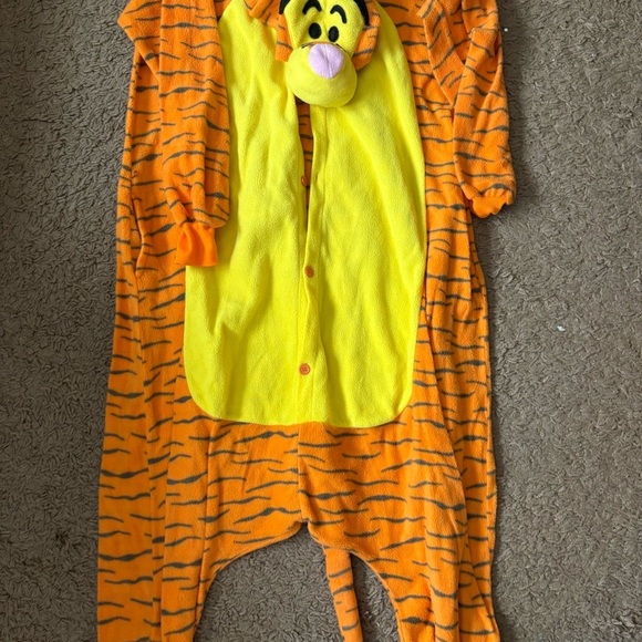 Disney Tigger Union Suit Costume Jumpsuit Medium Tiger Winnie the Pooh Halloween - Picture 3 of 7